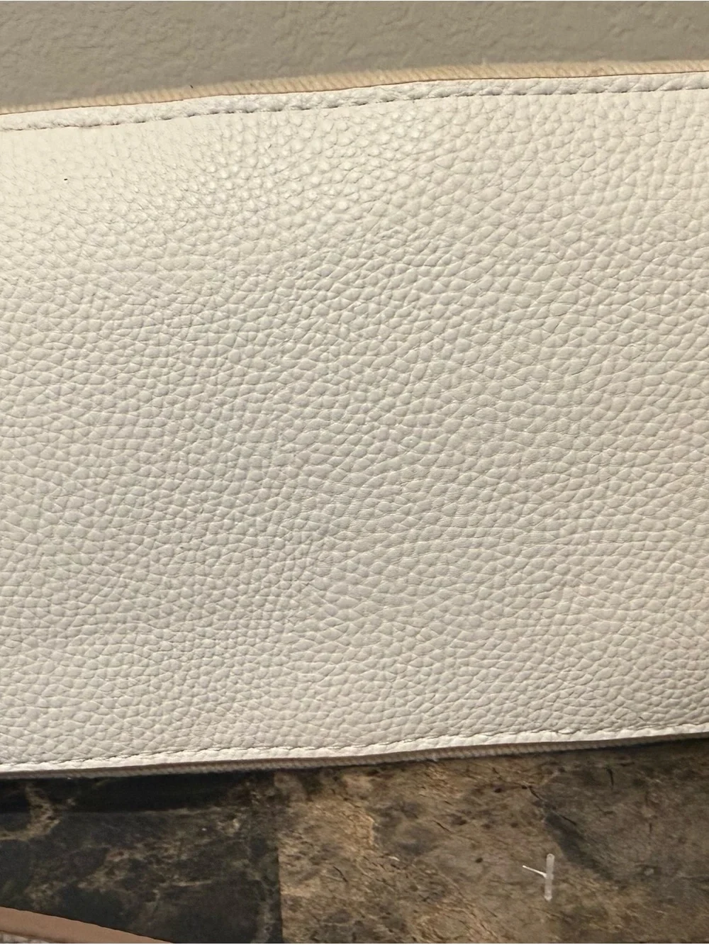 Nanette Lepore Cream and White Canvas Crossbody Bag